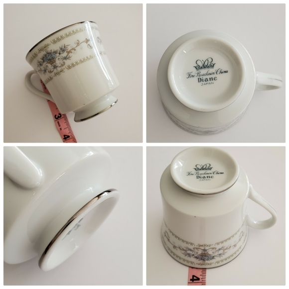 Diane by Wade Fine Porcelain China 3 Piece Set - Picture 3 of 16